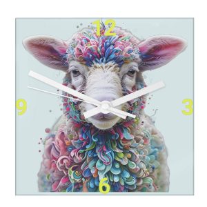 Lamb Colourful Clock