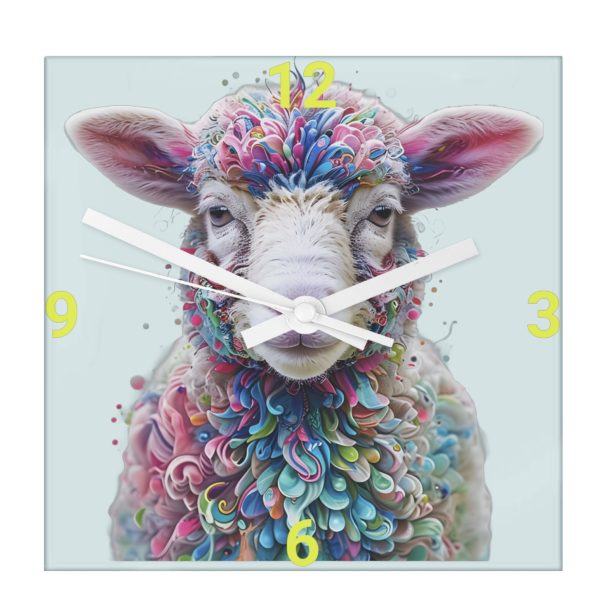 Lamb Colourful Clock