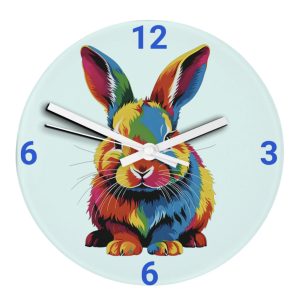 Rabbit Colourful Clock