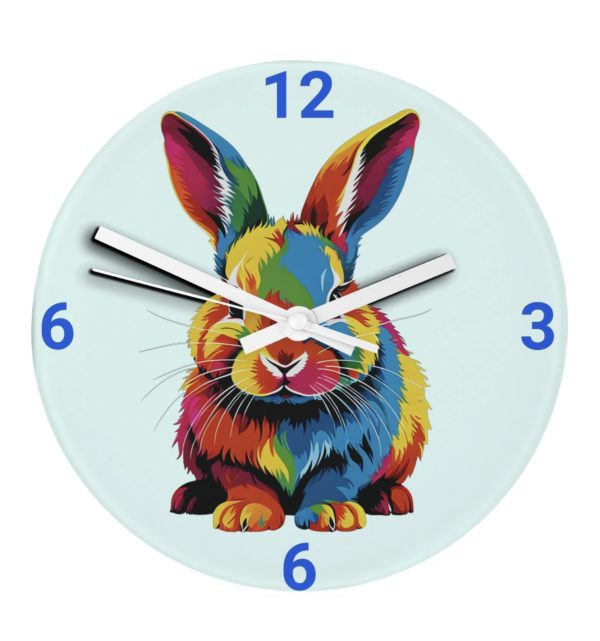Rabbit Colourful Clock